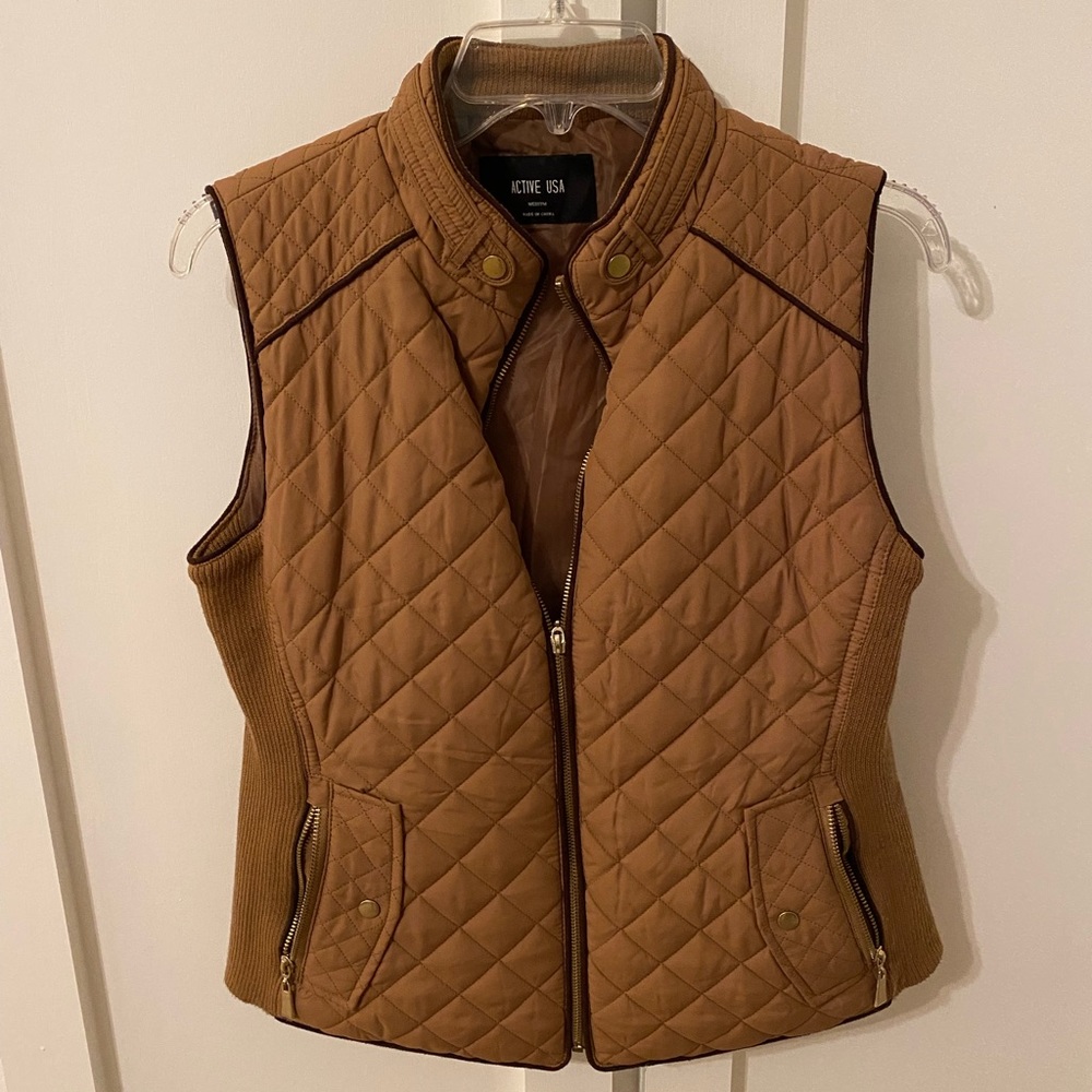 Tan riding vest